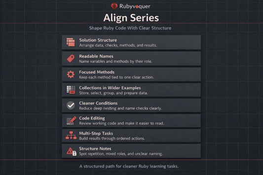 Screen displaying Rubyvequer's Align Series with checkmarks on a dark background