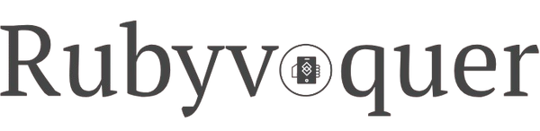 Logo of Rubyvquer with a camera icon