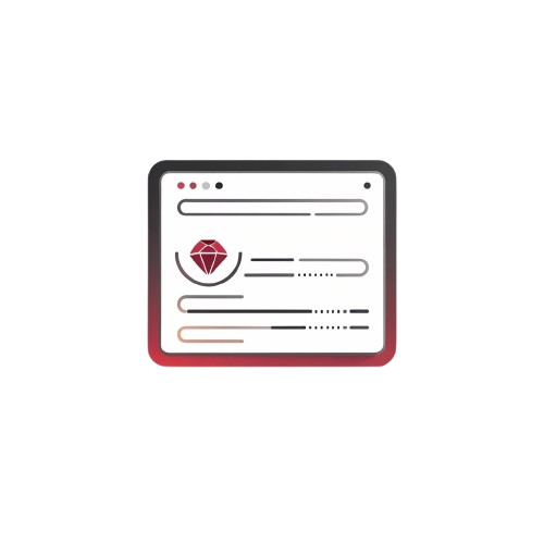 Icon of a tablet with a web browser on a white background